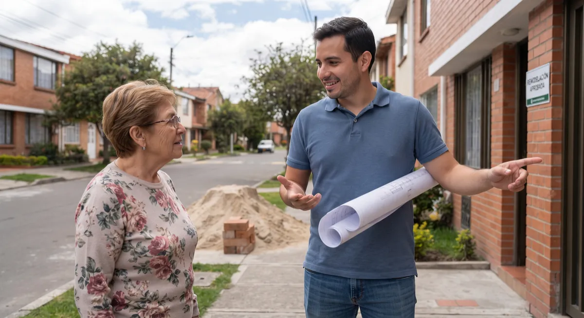 evitar denuncias de vecinos por construcción vecino llamó a la alcaldía por obra  cómo avisar remodelación a vecinos conflictos por ruido y escombros en construcción permisos de construcción y vecinos Colombia
