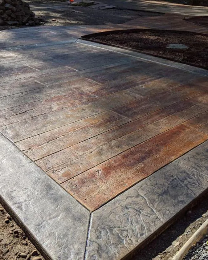 decorative pool deck surface