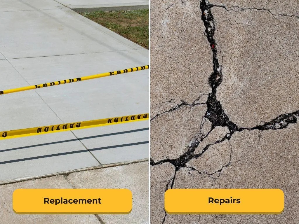 fix concrete driveway cracks