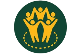 Logo of a community of people symbolizing the outdoor spaces that foster student community for Baylor University students.