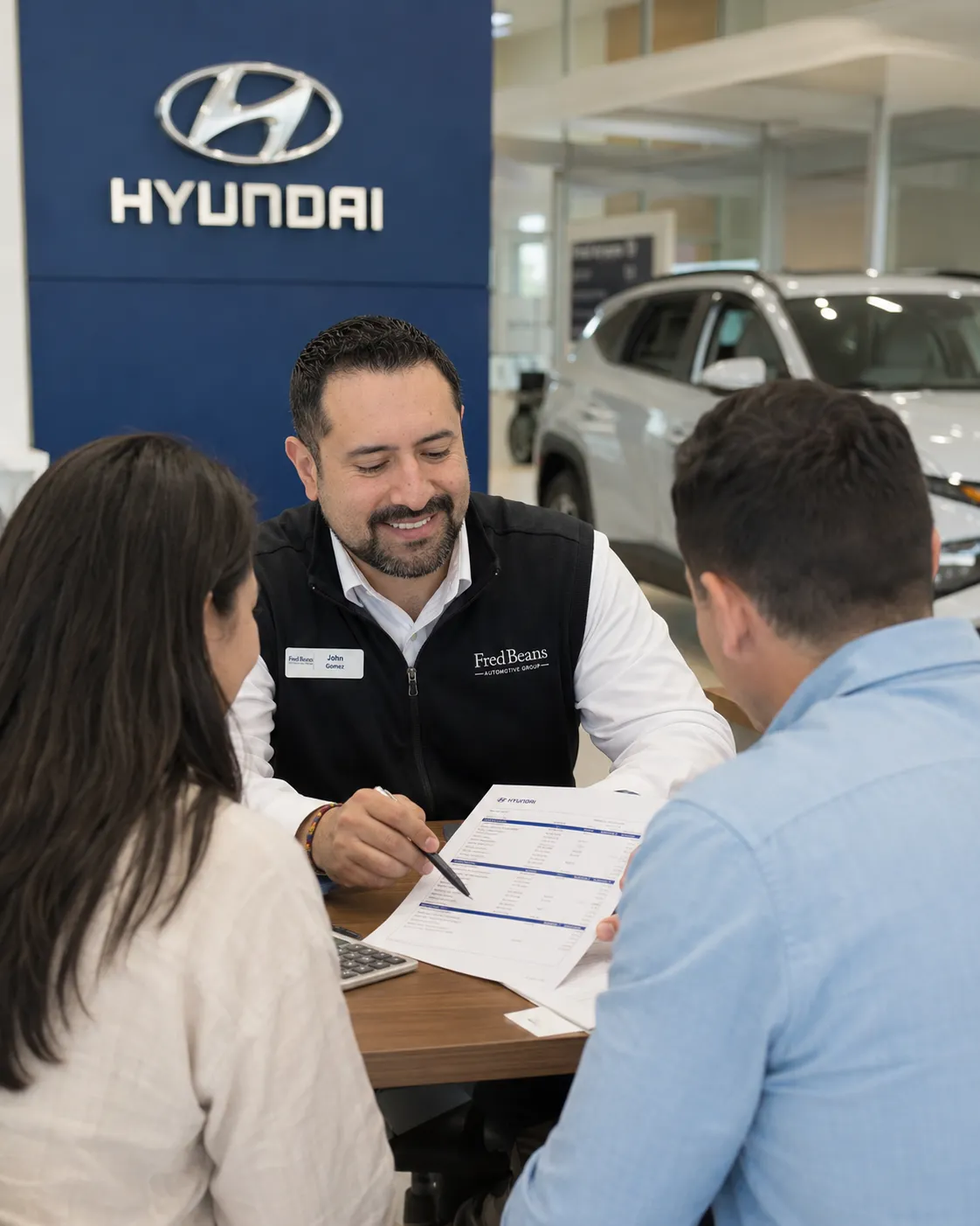 Luxury vehicle being serviced quickly