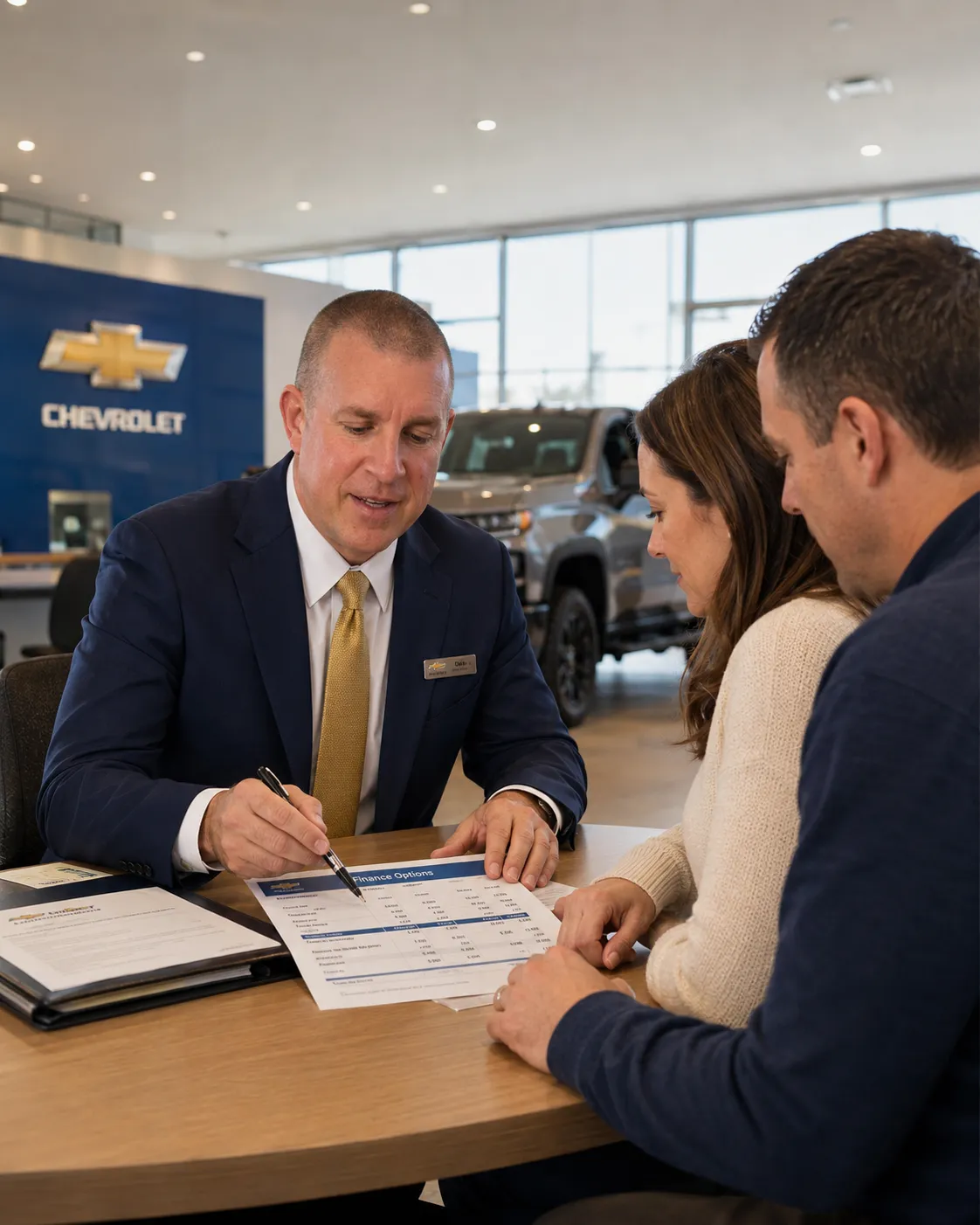 Customer checking trade value offer on phone