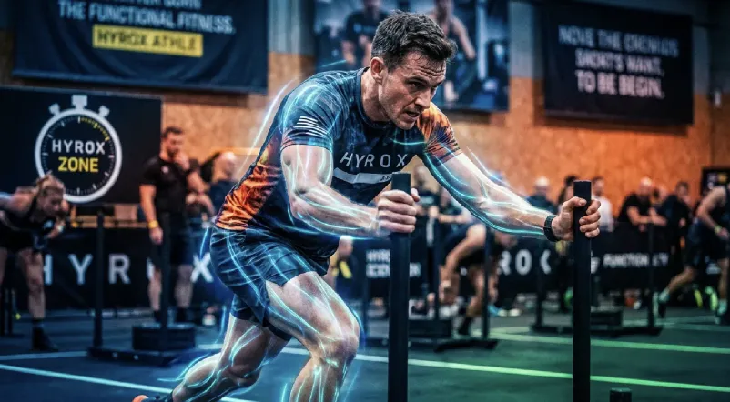 Une couverture d'eBook moderne et dynamique présentant un groupe diversifié de personnes courant dans un parc urbain au lever du soleil, avec des icônes stylisées d'aliments sains et d'équipements de fitness en arrière-plan. Le design utilise des tons bleu et sarcelle frais, avec une composition énergique et inspirante.