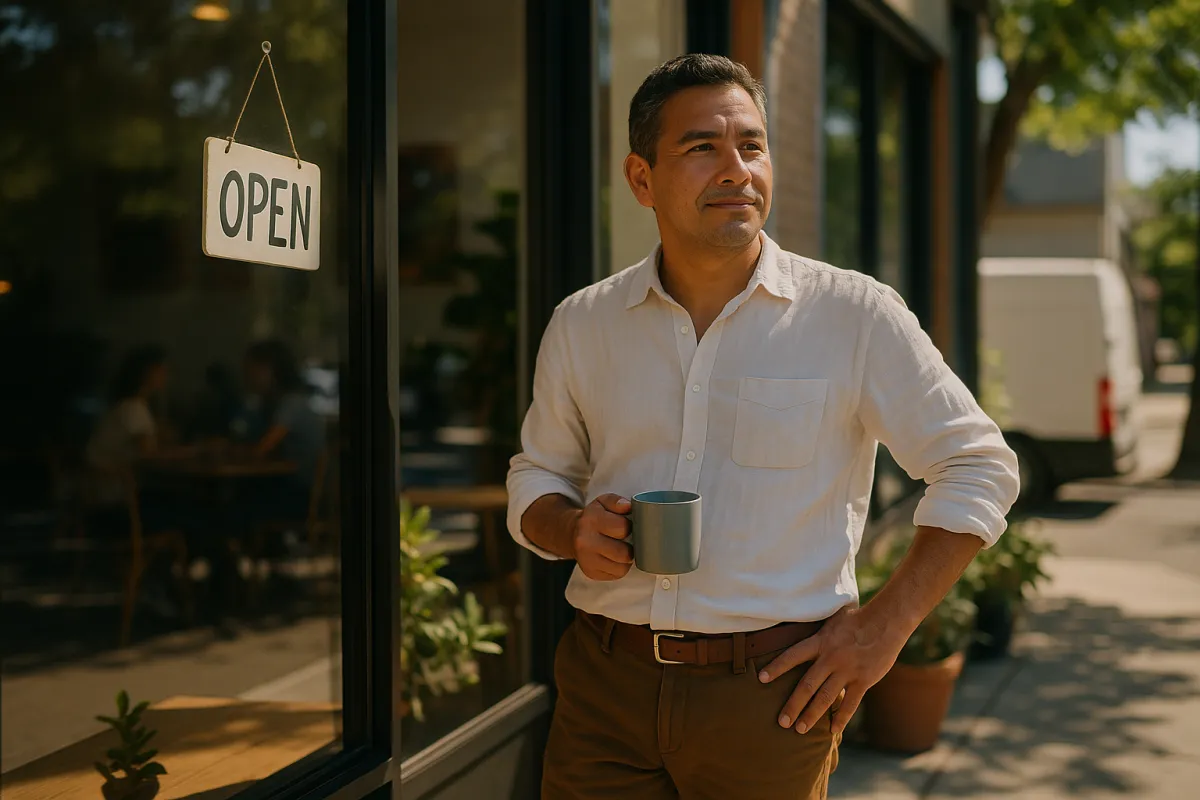 a stack of newspapers sitting on top of a wooden table