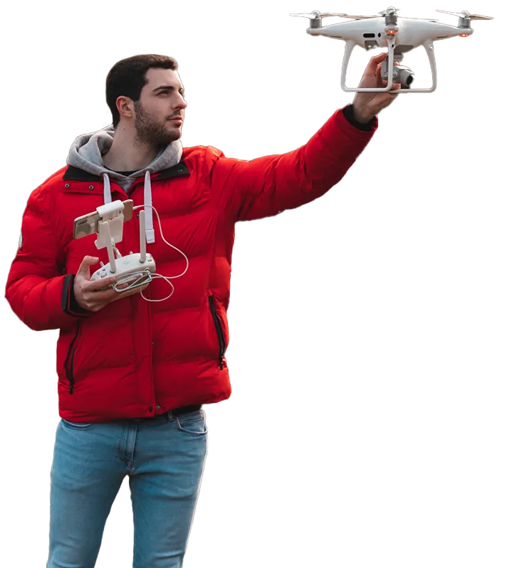 Seb Alfano with his drone