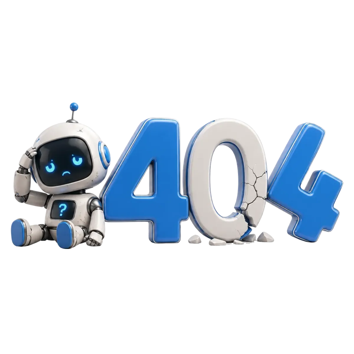 Floating abstract 404 error wireframe object