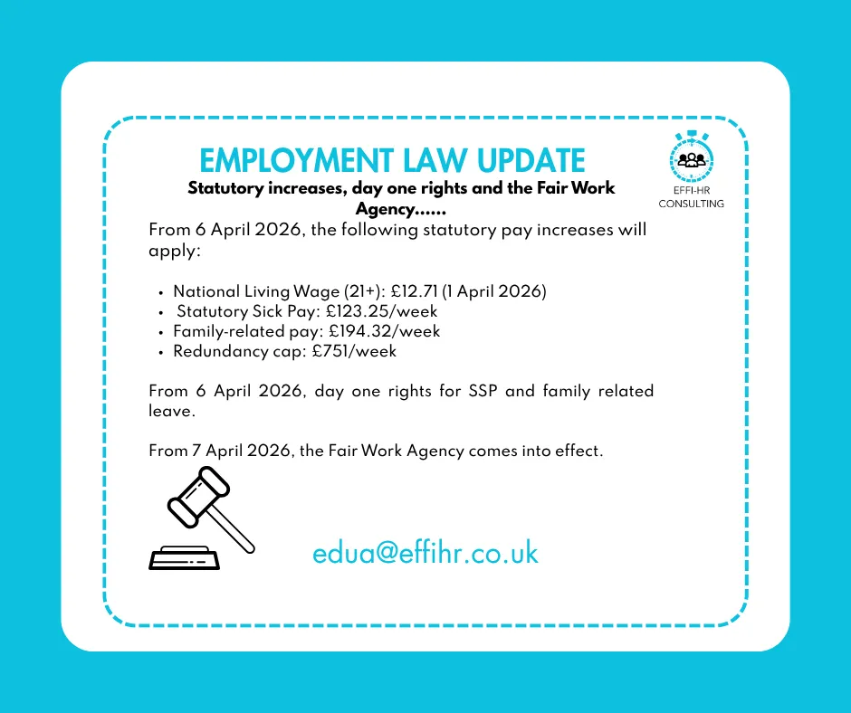 Statutory Increases, day one rights and the Fair Work Agency: What April Really Means for SMEs…..