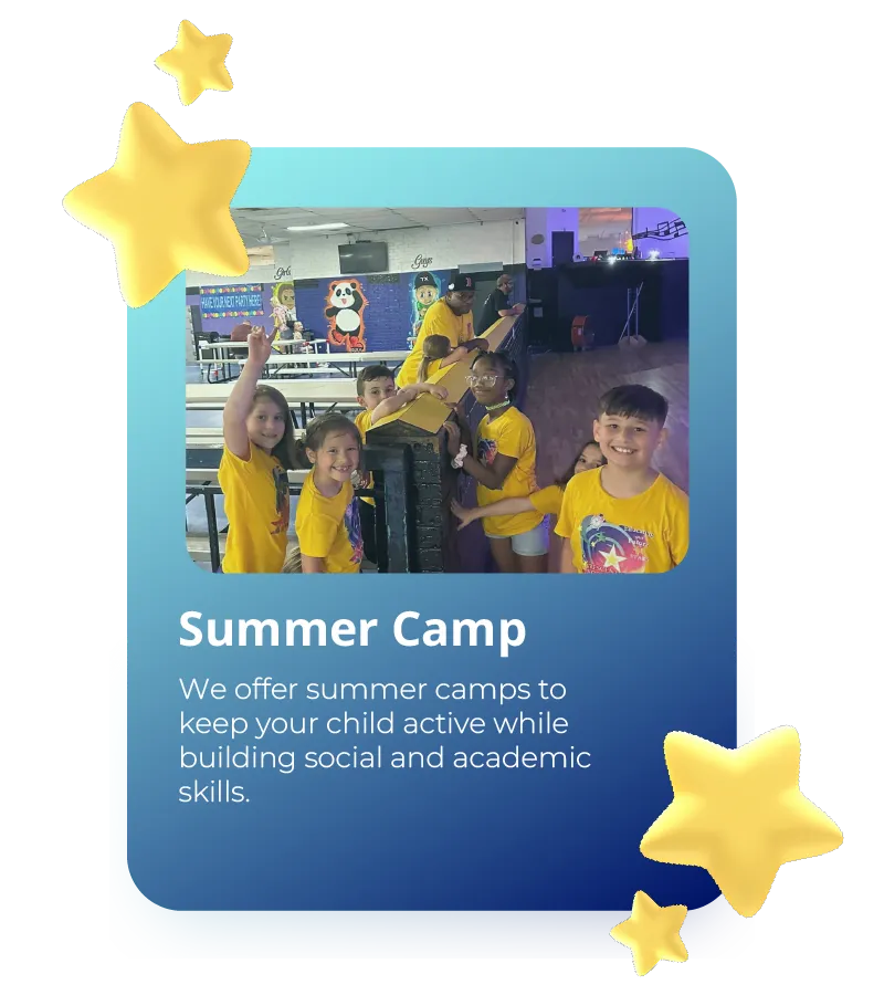 Crescent City Academy Web Card - Summer Camp, we keep your child active while building social and academic skills