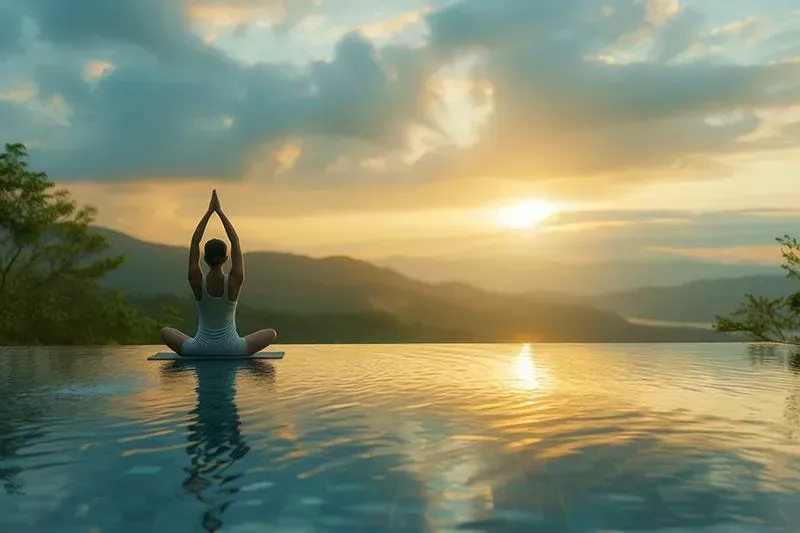 Daily guided yoga and healing ceremonies