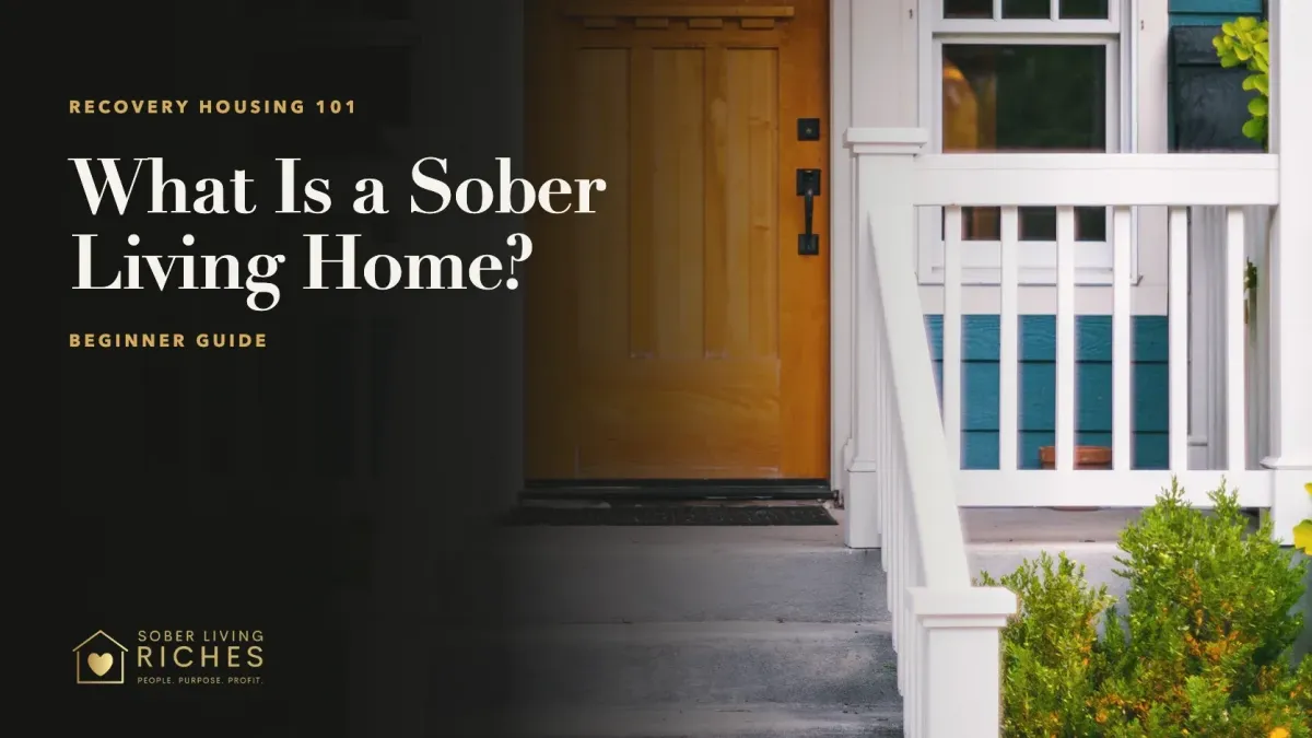 Adults talking together in a comfortable living room for a guide explaining sober living homes