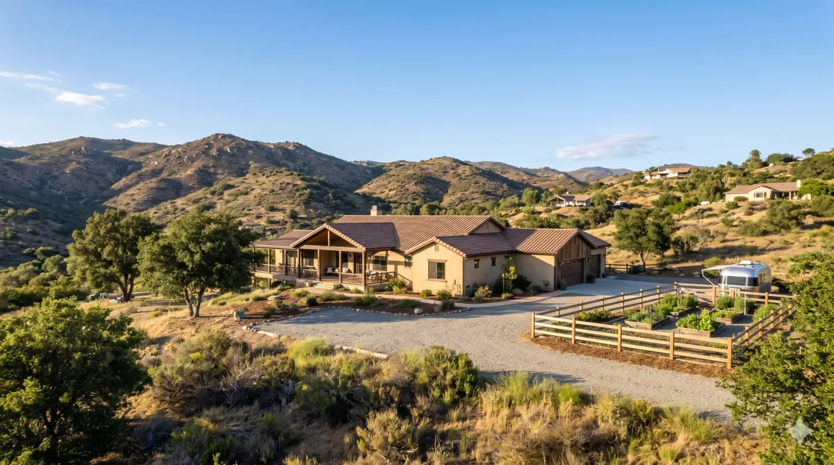Move-in-ready home with usable yard space in Alpine, California surrounded by East County hills