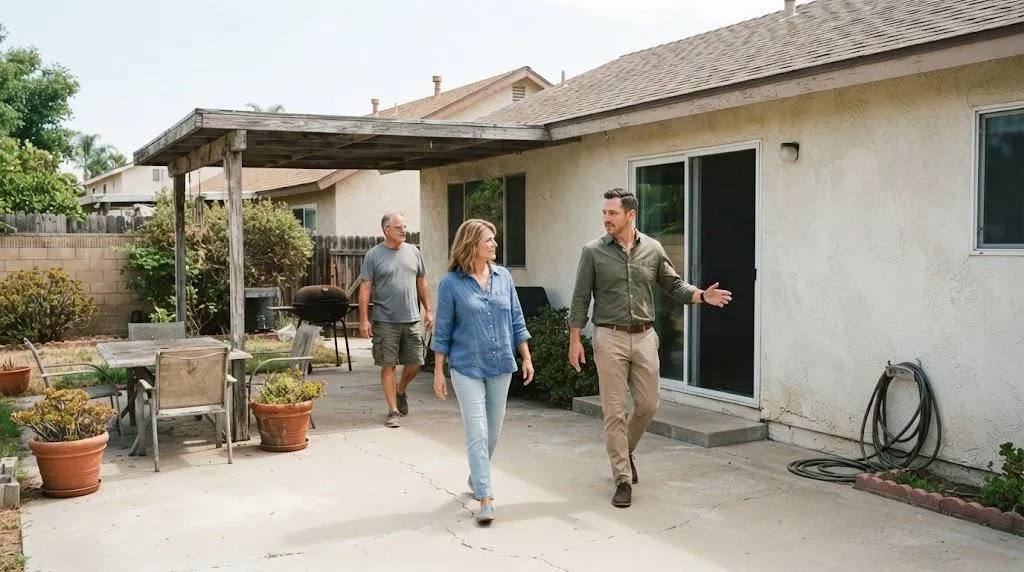 San Diego homeowners reviewing their home equity while planning the purchase of their next home