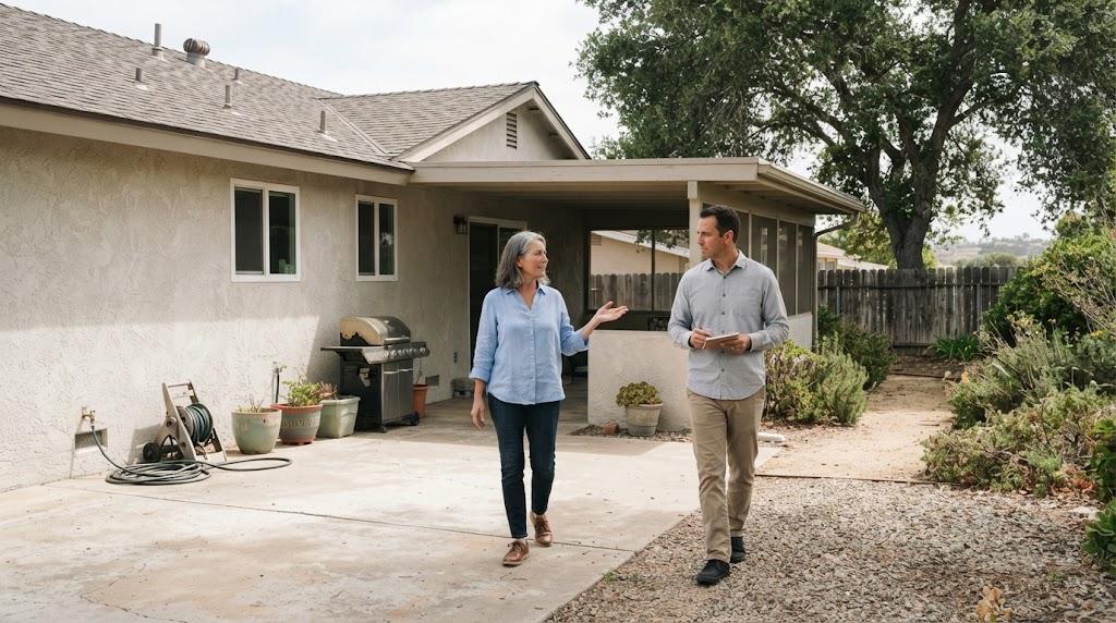 California home seller reviewing property disclosures and required documents before listing a home for sale