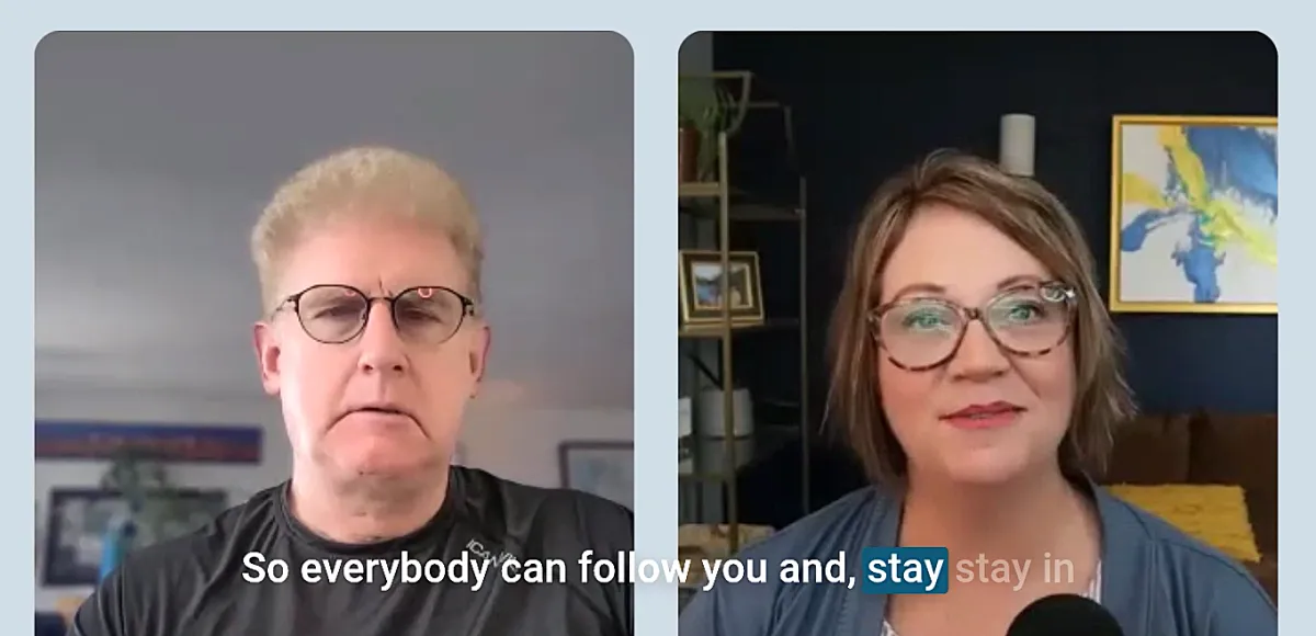 Split-screen video interview between Tracey Daniel and AI expert Arshavir Blackwell — Limitless Business Online Podcast Episode 24