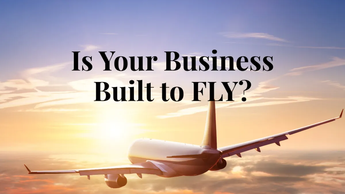 airplane flying above the clouds is your business built to fly?