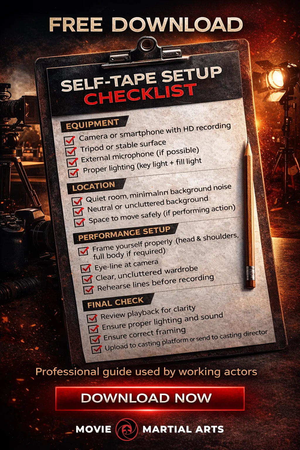 Download Self-Tape Checklist
