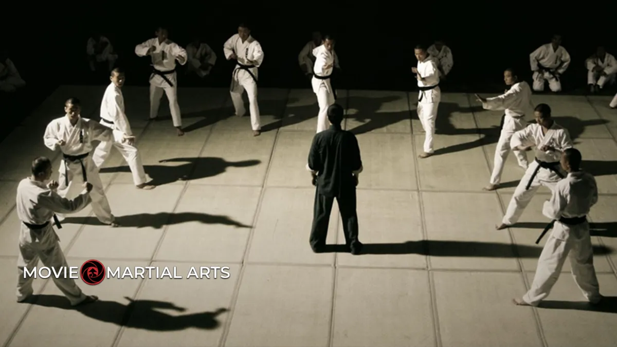 Donnie Yen performing Wing Chun fight choreography against multiple opponents in Ip Man.