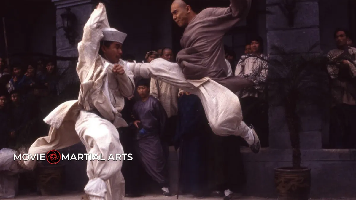 Once Upon a Time in China II  Spectacular kicks and aerial techniques showcase elegance and technical mastery.