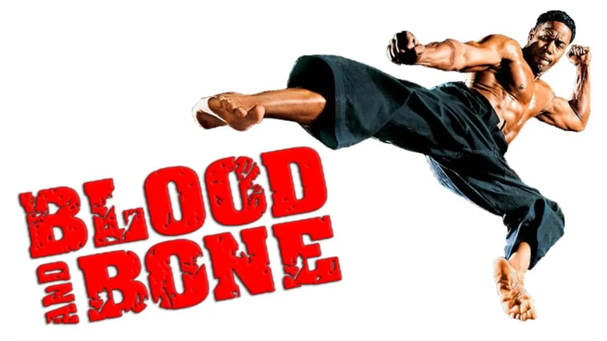 Michael Jai White in Blood & Bone combines Shotokan Karate and Taekwondo, delivering high, spinning, and flying kicks with cinematic power.