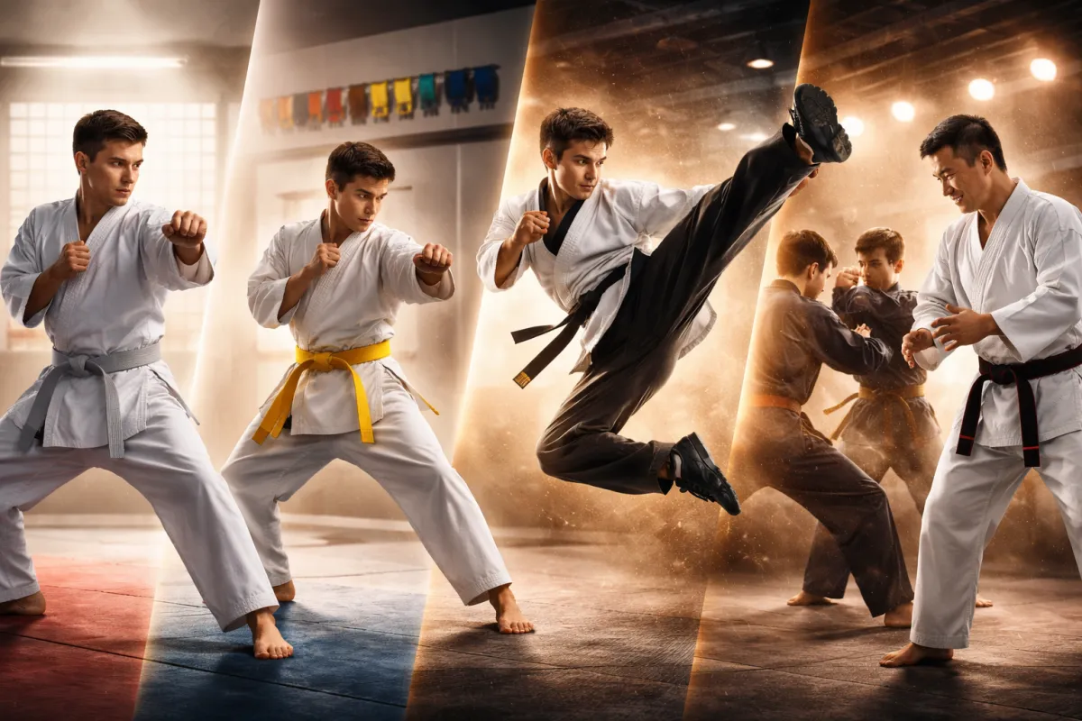 Martial Arts journey through the belts.