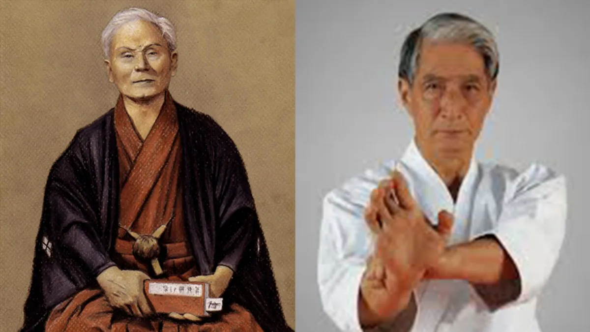 Gichin Funakoshi and Hidetka Nishiyama