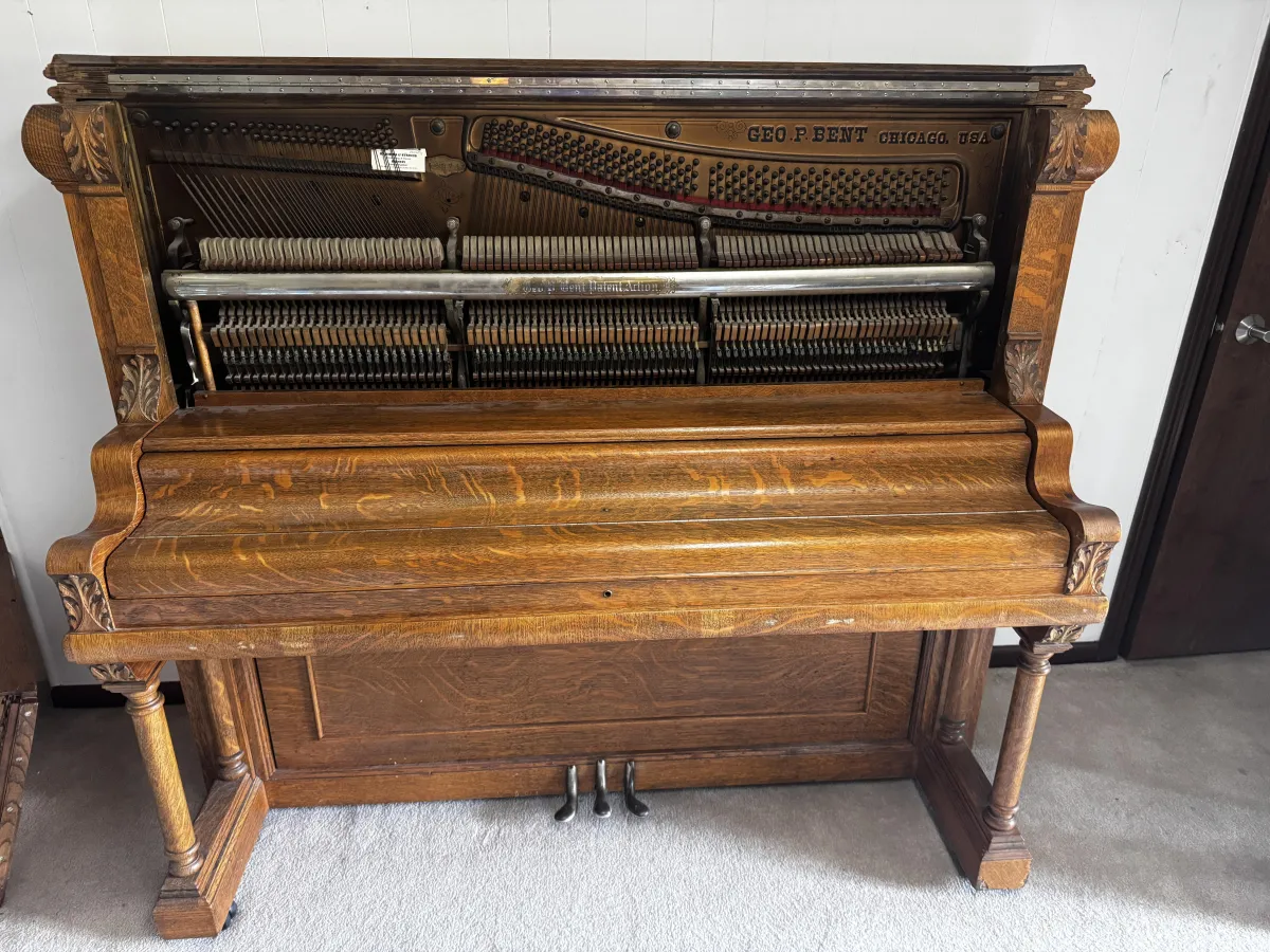 older upright piano after we moved it