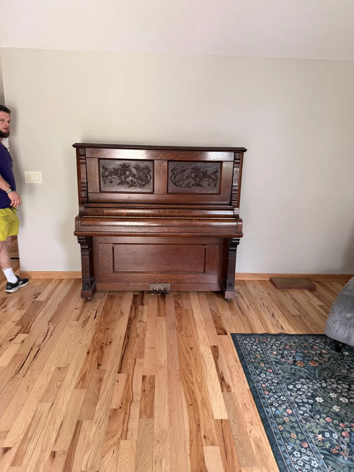 recently moved upright piano.