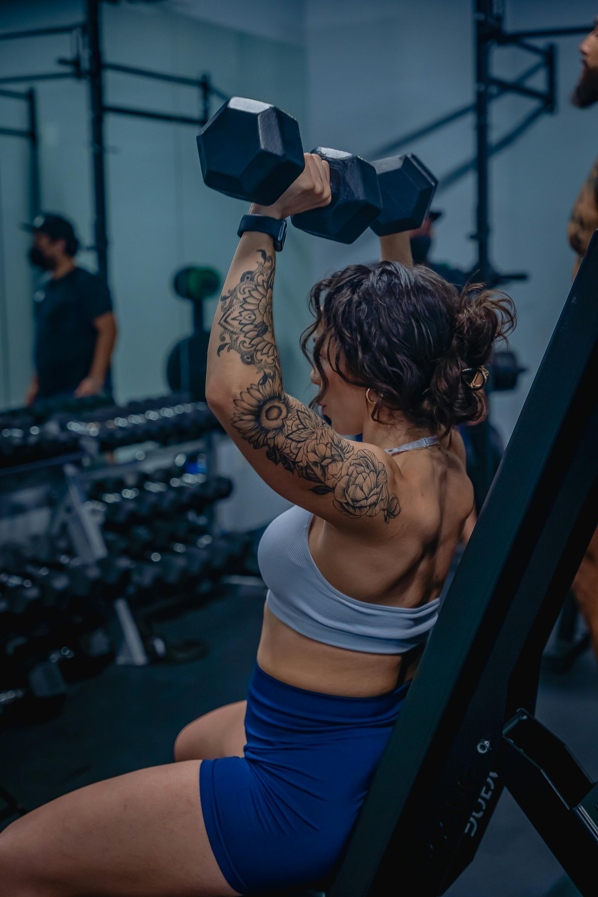 Women lifting weights
