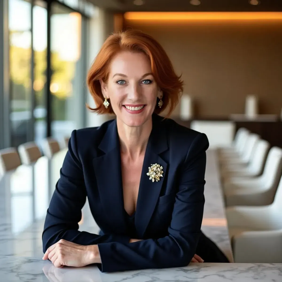 Tracey Bauer in suit
