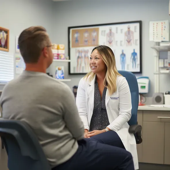  An icon with a compass or light bulb to symbolize direction and knowledge sharing, representing expert guidance at Back in Action Chiropractic.