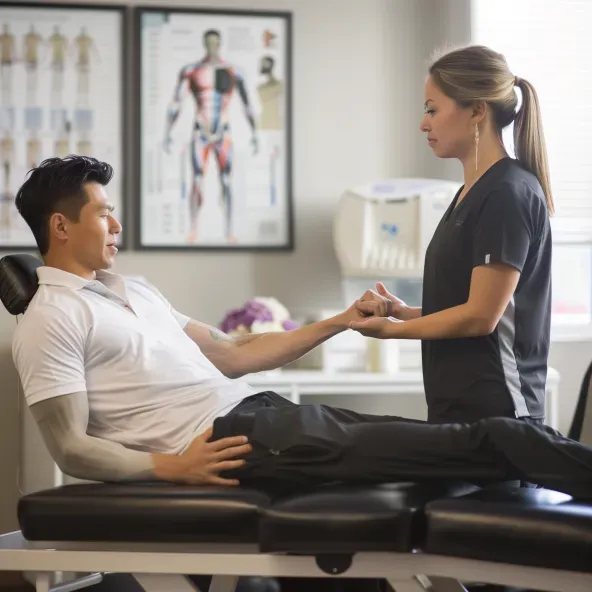 Icon depicting flexibility enhancement services with chiropractic expertise. Back In Action Chiropractic offers specialized treatments for flexibility enhancement in Las Vegas, utilizing chiropractic adjustments and tailored exercises. Contact us at (702) 970-4325 for improved flexibility and mobility.