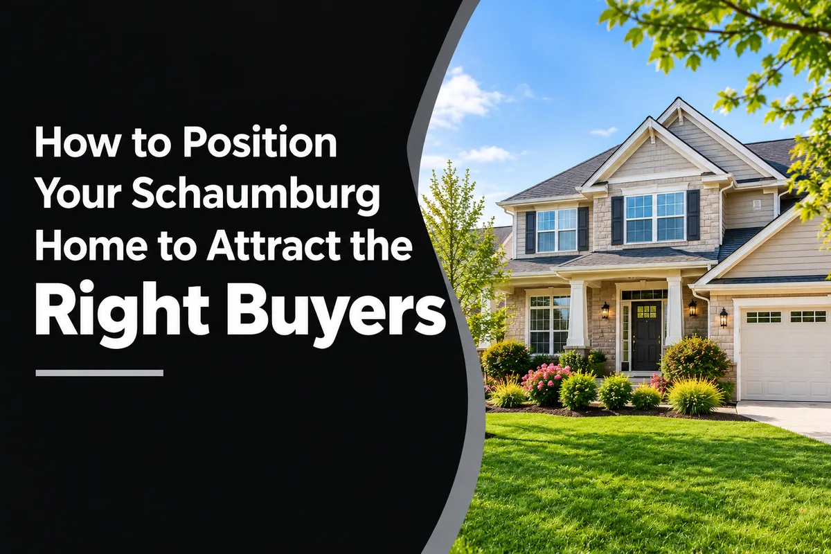 Schaumburg IL home prepared for sale with attractive curb appeal and a welcoming entrance