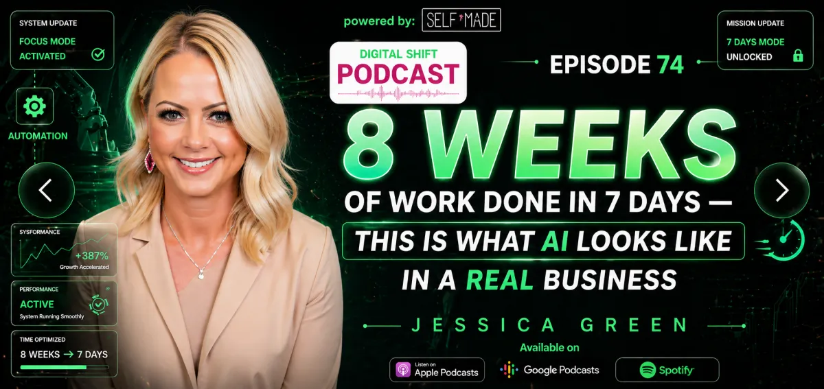Podcast Episode 74 - 8 Weeks of Work Done in 7 Days: What AI Actually Looks Like Inside a Real Business