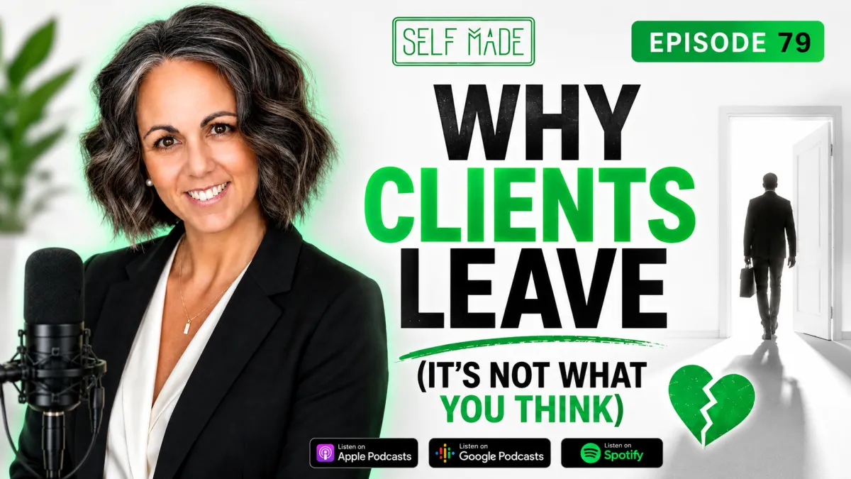 Natasha sharing why clients leave