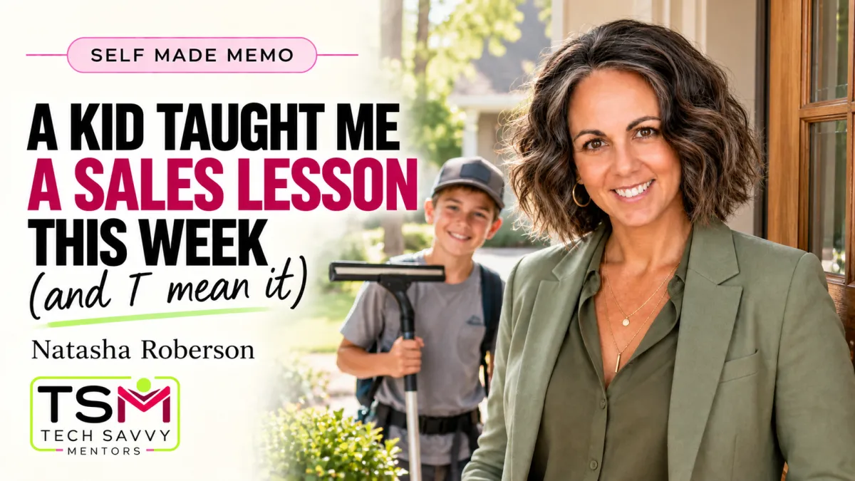 A kid taught me a sales lesson this week (and I mean it)