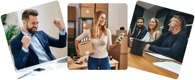 Offshore talent team working and collaborating in different professional environments