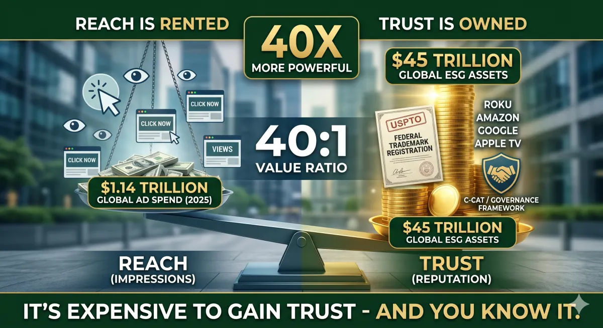 40 to 1 spend - ESG reputation vs Ad Spend says 'reputation matter most'.