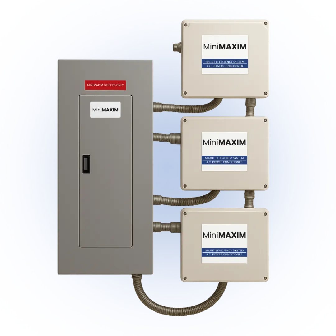 the sun is setting over a field of windmills