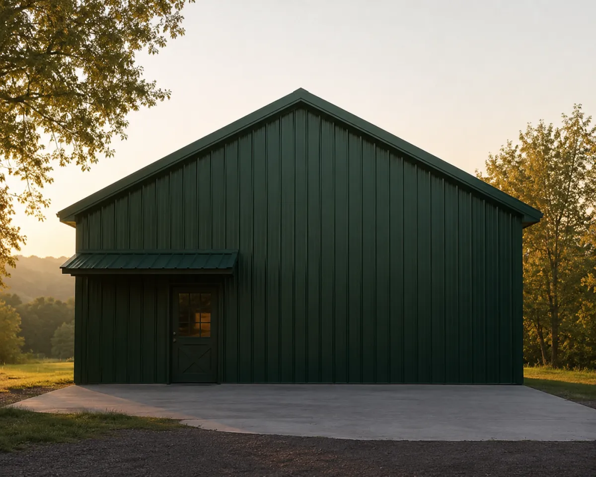 Modern agricultural metal barn by Little Rock Metal Buildings