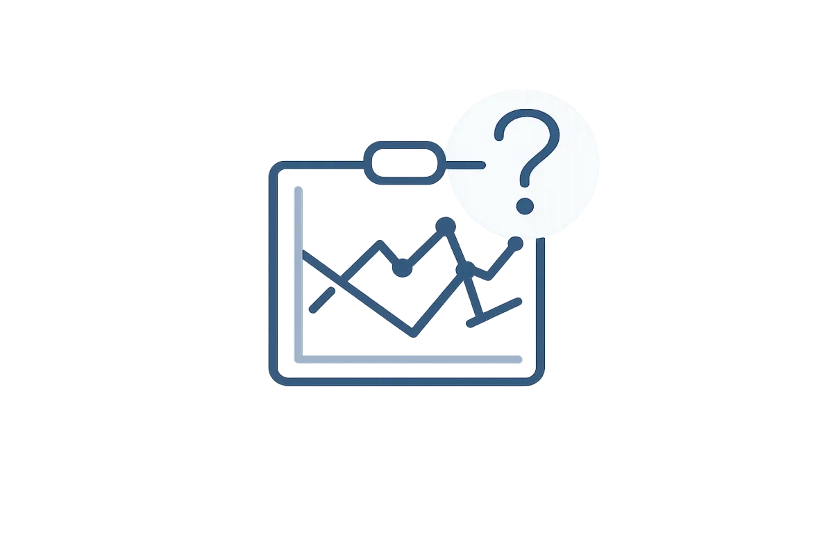 Financial reporting and analytics icon representing limited financial visibility for growing nonprofits.