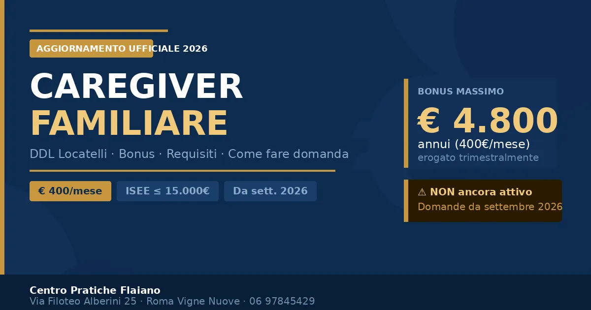 Caregiver Familiare 2026: Bonus, Requisiti e Come Fare Domanda – La Guida Completa