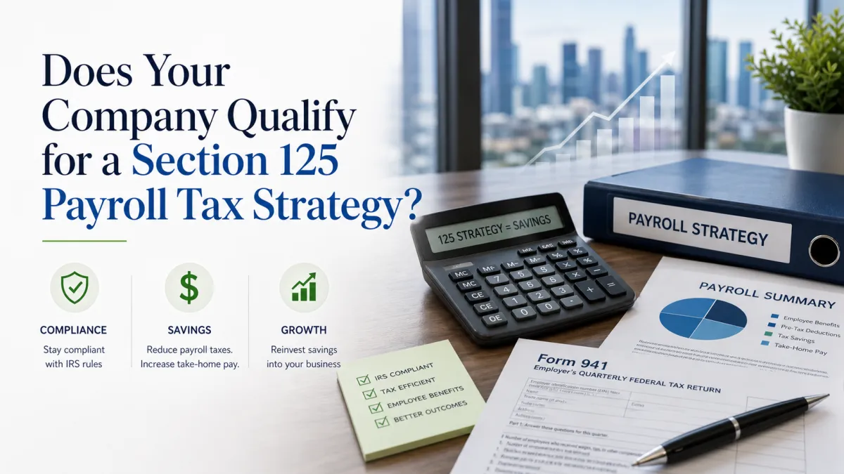 Does Your Company Qualify for a Section 125 Payroll Tax Strategy? Here's How to Find Out