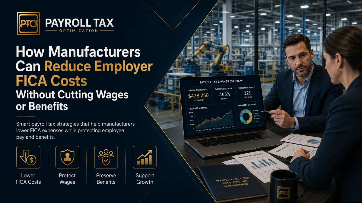 How Manufacturers Can Reduce Employer FICA Costs Without Cutting Wages or Benefits