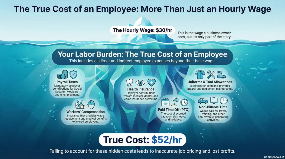 The Hidden Cost Killing Your Profit Margins: A Complete Guide to Calculating Labor Burden for HVAC, Plumbing, and Electrical Contractors