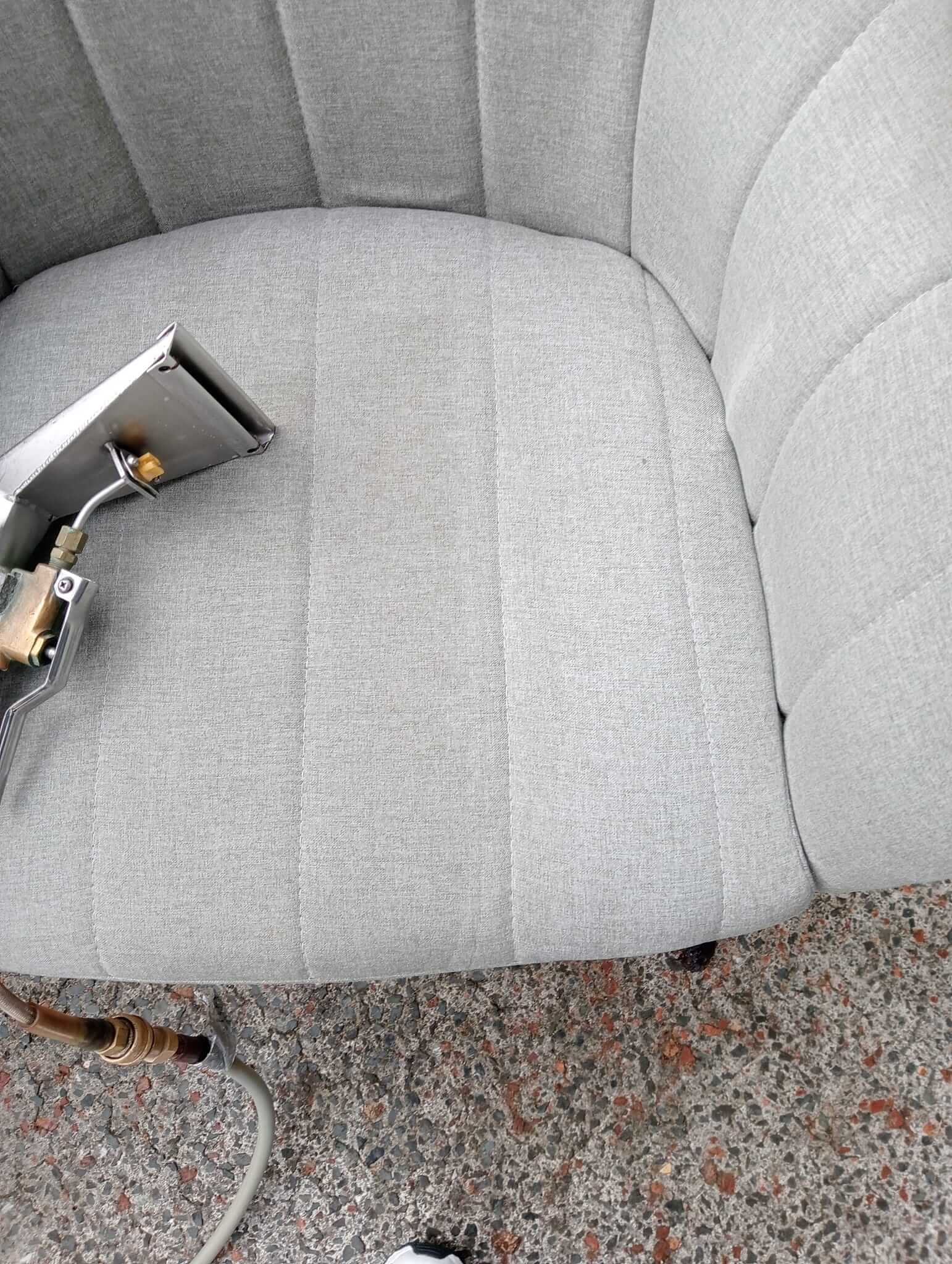 Upholstery cleaning service in Whangarei on light fabric chair