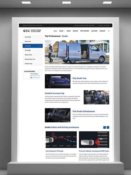 Galway Truck &  Van Centre  | Website by Cliste Design