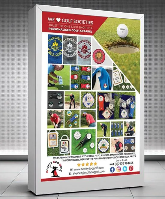Scotty Dog Golf - We Love Golf Societies Poster by Cliste Design 