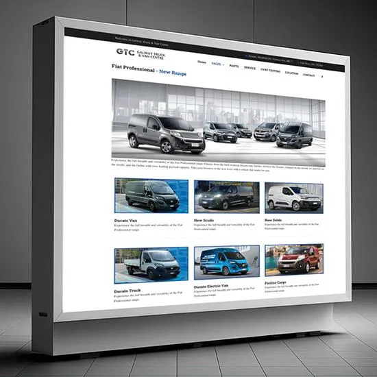 Galway Truck & Van Centre Website Fiat Professional Page