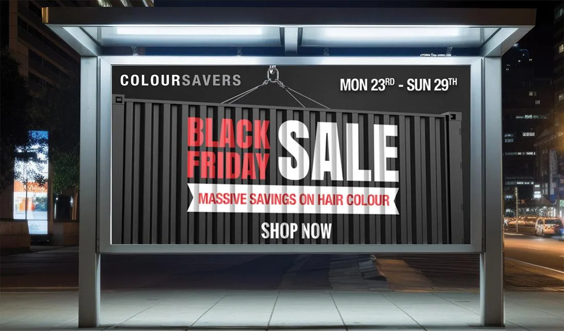 Colour Savers Black Friday Sale advert by Cliste Design