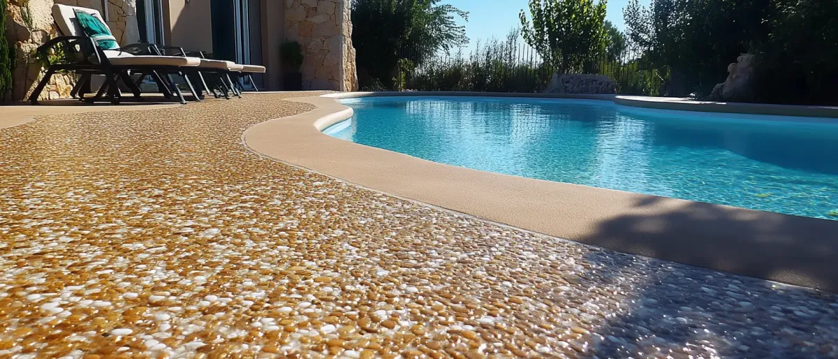 pea gravel epoxy flooring